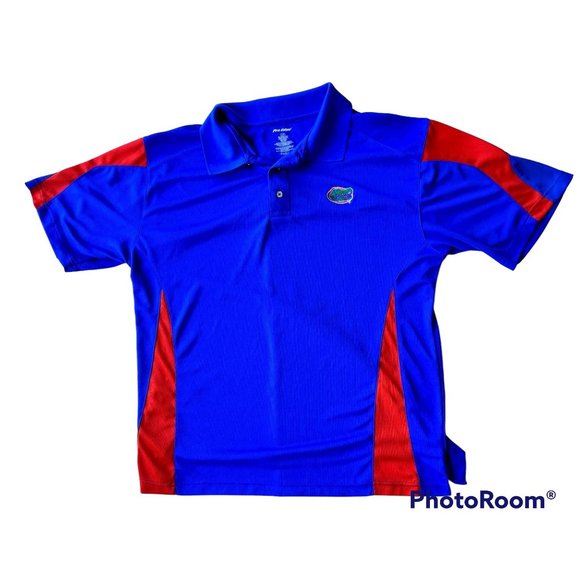 Florida Gators Polo Shirt Sz L Blue Orange Football Pro Edge Perforated … - Picture 4 of 12